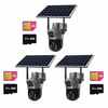 SET 3x Camere Duble 4G, 8MP Viziune Nocturna, Zoom Optic 10x, Panou Solar,  IP66 + 3x Card 32GB