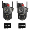 SET 2X Camere Triple Wi-Fi 6K 12MP, Audio bidirectional, AI Motion Detection, Night Vision, Rotire 355°/90°, IP66, 2x Card 32GB Incluse