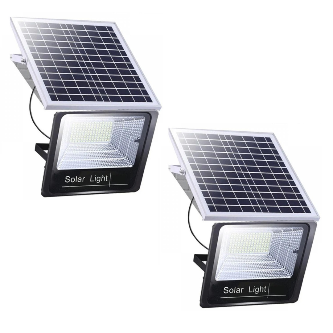 Set 2 Proiectoare Solare Jortan - 50W cu 2 Panouri Solare, 2x Telecomanda