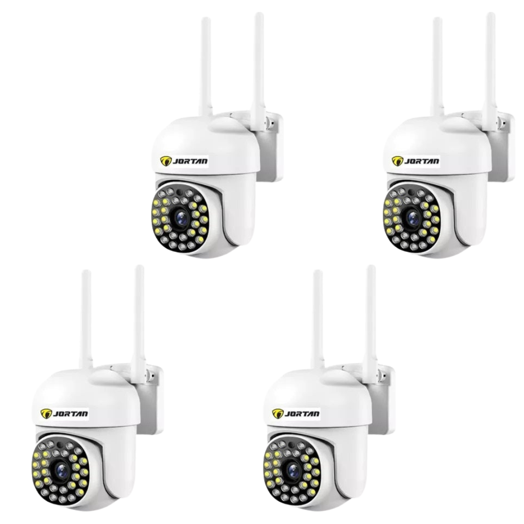 Set 4x Camere Wireless - JORTAN de Securitate, JT-8161QJ, Monitorizare prin Aplicatie, Viziune Nocturna 30M,