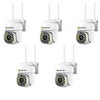 SET 5x Camere de Securitate, WiFi Jortan JT-8161QJ - 1080P, Viziune Nocturna 30M, Alerta Human-ID cu LED-uri Active