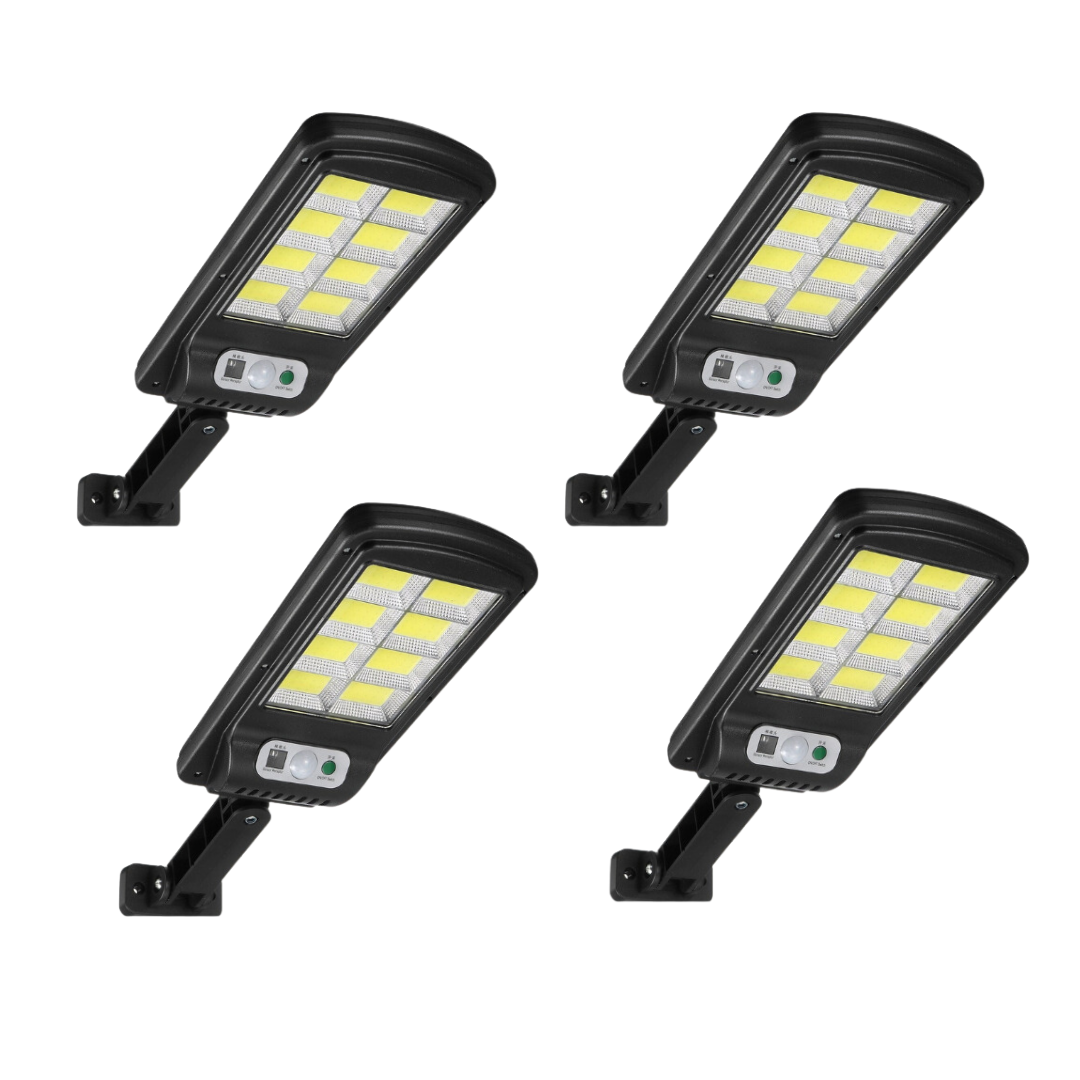 SET 4x Lampi Solare Jortan 100W, Telecomanda inclusa, 8 Celule cu 160 LED-uri COB,