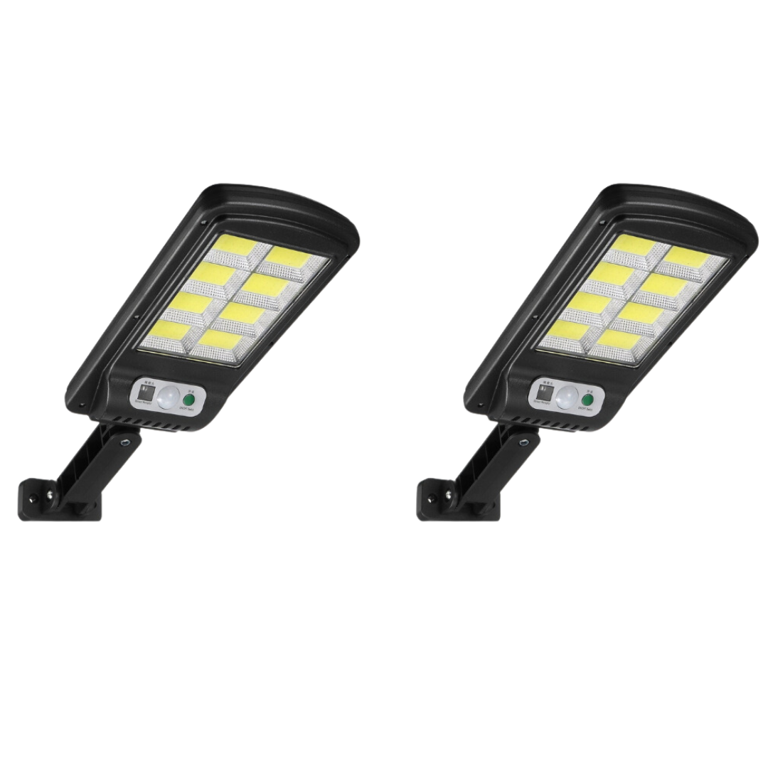 Set 2x Lampa cu Incarcare Solara Jortan, Senzor de Miscare, 100W, 160 LED-uri COB