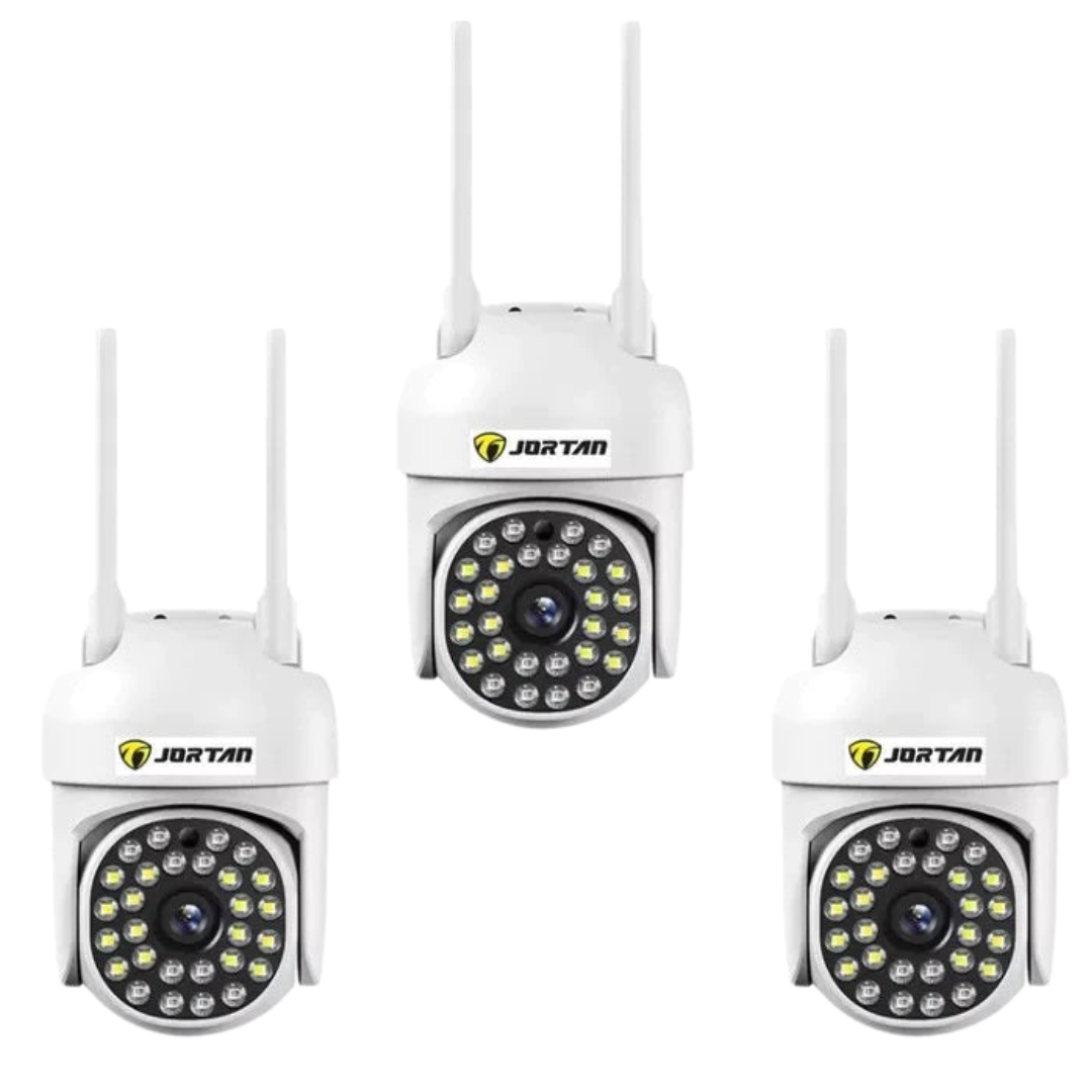 Set 3x Camere Inteligente, Jortan  JT-8161QJ, Wi-Fi, 1080P, Alerta Human-ID, Viziune Nocturna 30M, LED-uri Active