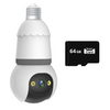 Camera Smart Tip Bec IMOU 5MP, Sirena + Microfon, Detectie AI, Vizibilitate Nocturna 25m, Card 64GB Inclus