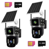 SET 2X Camere Solare Inteligente 4G - Dual Lens, 6MP Ultra HD, Night Vision, Audio Bidirectional, O-KAM Pro + 2x Carduri 32GB