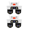 Set 2 Camere Supraveghere WiFi/LAN Jortan, 3 Lentile, 9MP, Cap Dublu PTZ 355°, Night Vision, IP66