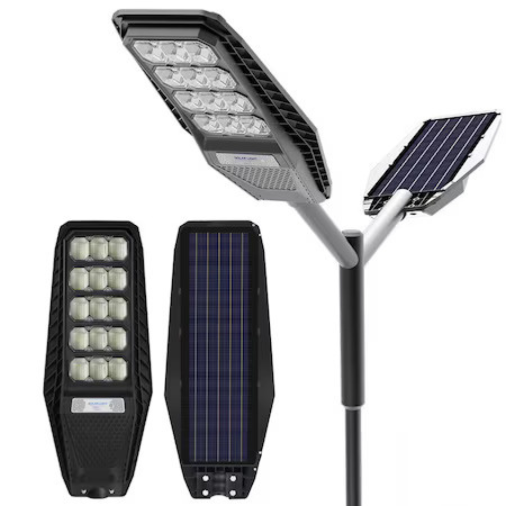 Lampa Solara Durabila, 400W cu LED-uri Ultima Generatie, Picior Metalic inclus, Protecție IP67,