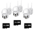 Set 3 Camere  Wireless 2MP FULLHD, 360° Pan-Tilt + 3 Carduri 64GB