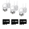 Set 3 Camere IP - Wireless 2MP FULLHD, 360° Pan-Tilt + 3 Carduri 32GB