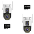 Set 2 Camere Supraveghere - Jortan, Detectare Umana si Faciala, 6MP Full HD 4K - 2 Carduri 64GB incluse