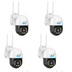 Set 4 Camere 4G/LAN Smart Dasgut - 3.0MP, Audio Bidirectional, Panoramare 355°, Viziune Nocturna Smart