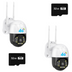 SET 2x Camere 4G/LAN Dasgut - V380 Pro - 3.0MP, Iluminare IR, Audio Bidirectional, 2 Carduri 32GB incluse