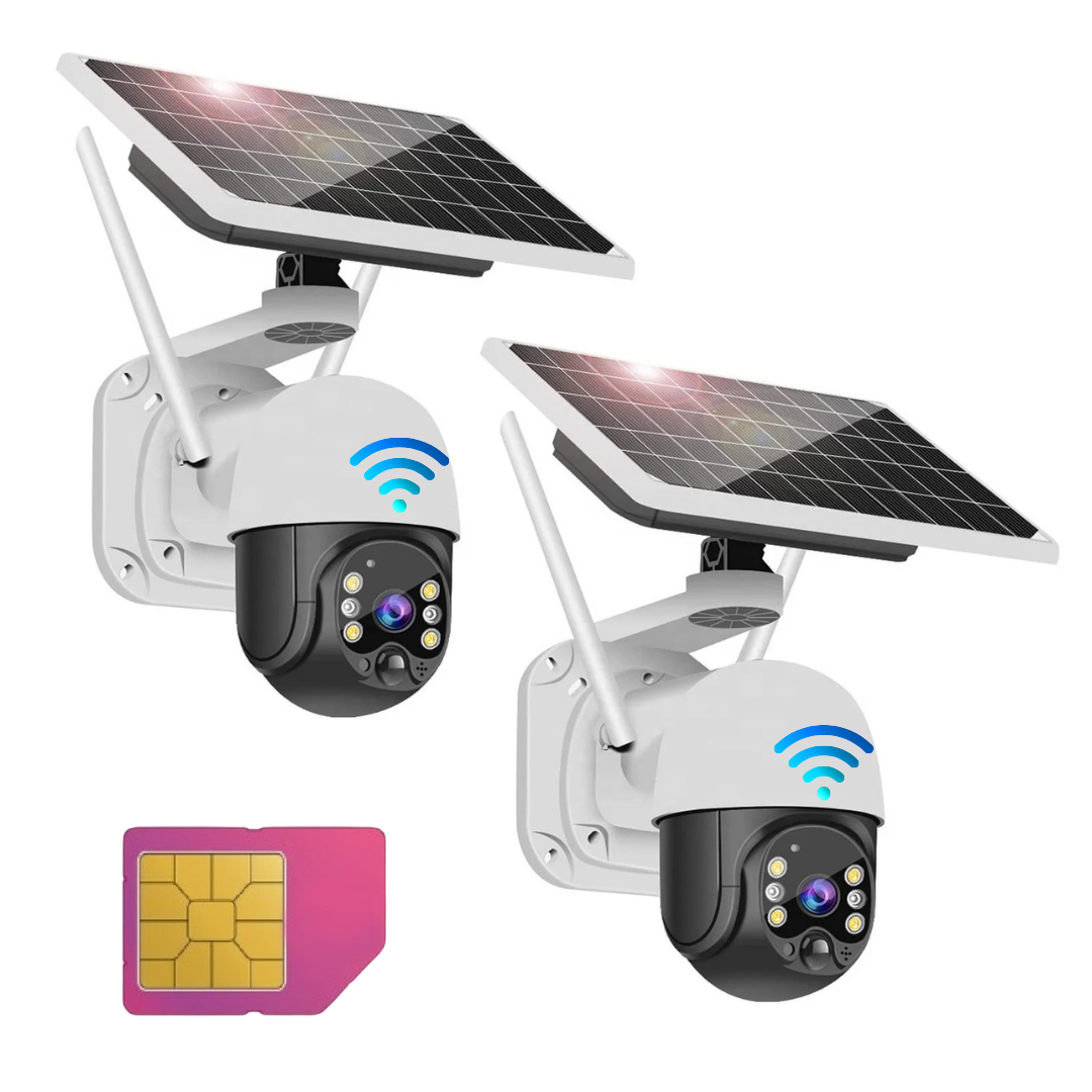 Set 2x Camere Solare 4G Dasgut, Senzor de miscare si Control la Distanta