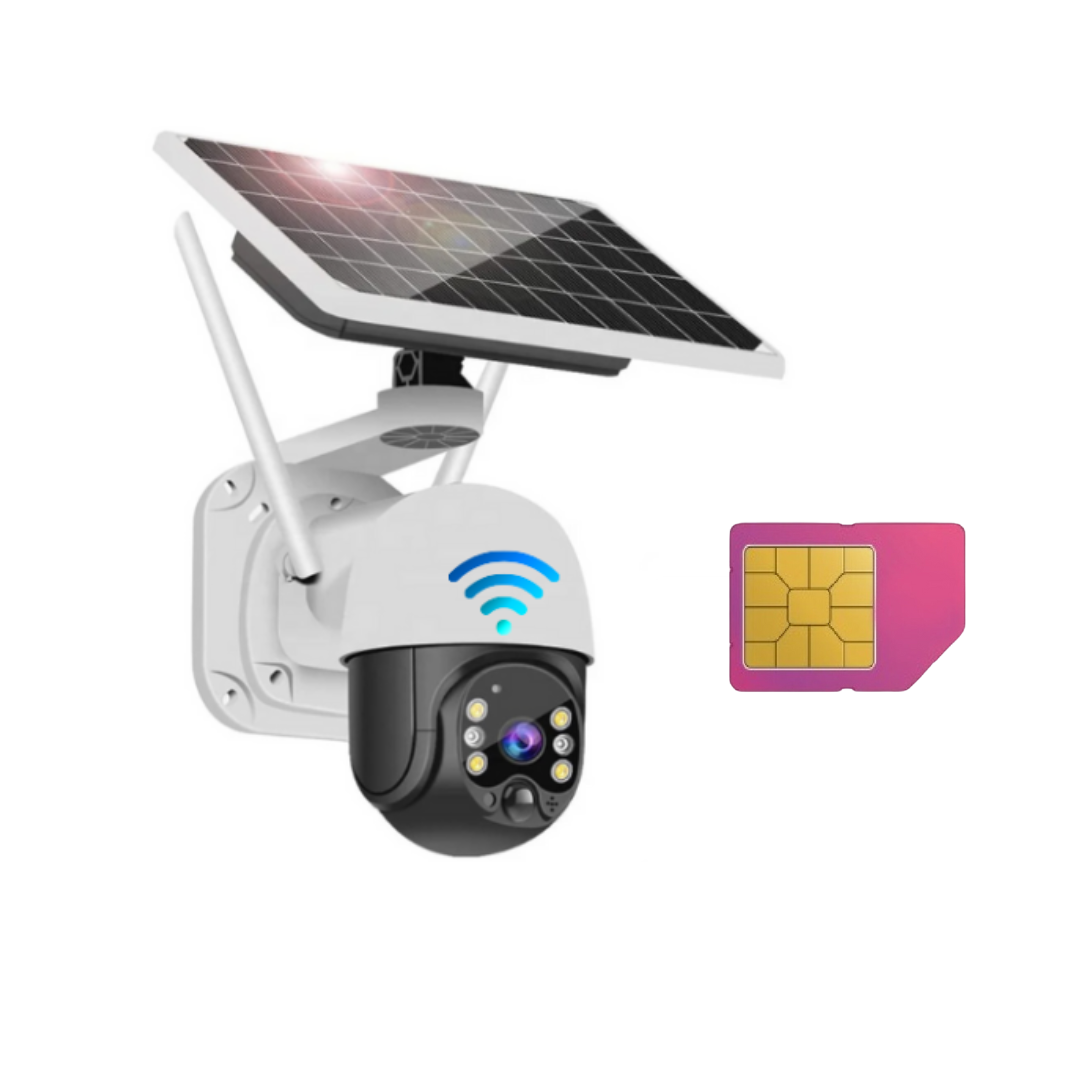 Set 1/2/3/4 Camere Solare 4G Dasgut, cu Slot SIM, Senzor de miscare, V380 PRO Android/IOS, Control la Distanta