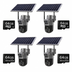 SET 4x Camere Solare Visuron Wi-Fi Duale, 8MP Viziune Nocturna, Zoom Optic 10x, IP66, cu Panou Solar, 4x Card 64GB