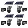 SET 4x Camere Solare Visuron Wi-Fi Duale, 8MP Viziune Nocturna, Zoom Optic 10x, IP66, cu Panou Solar, 4x Card 64GB