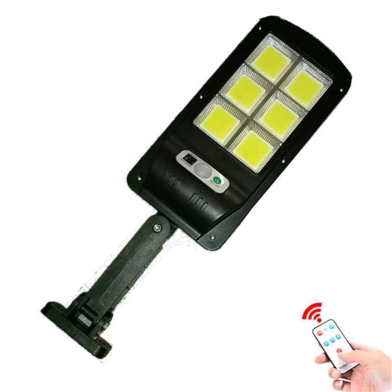 Lampa Solara Jortan, 100W cu LED-uri COB, 6 celule, Telecomanda si Senzor de Miscare