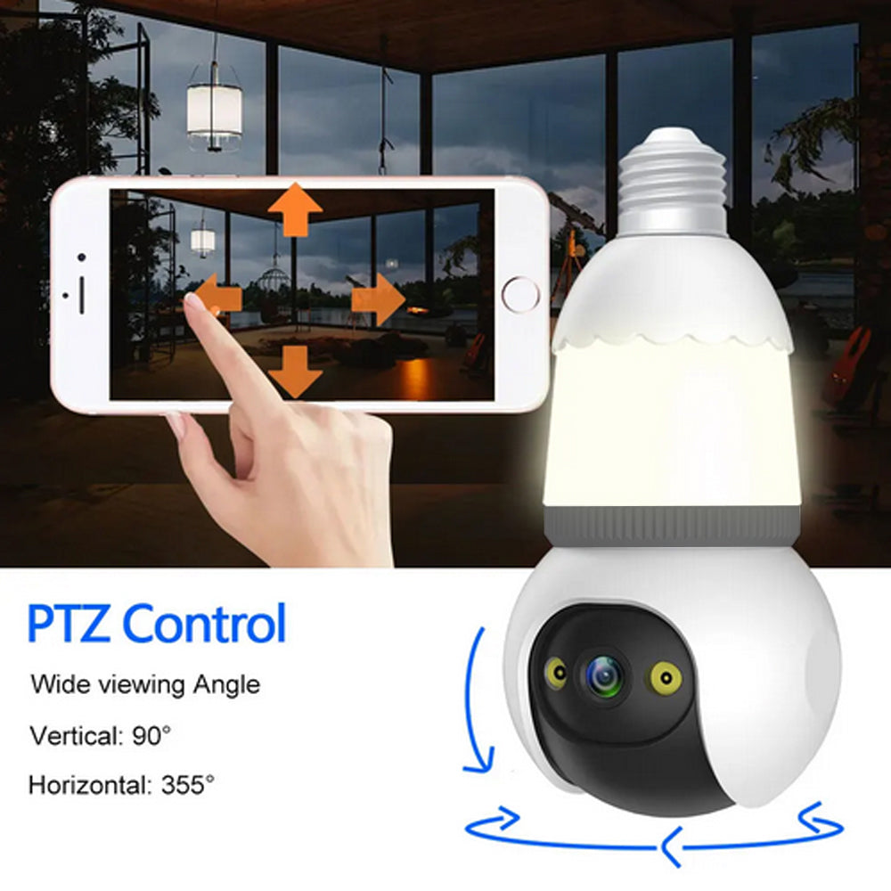 Camera Smart Tip Bec IMOU 5MP, Sirena + Microfon, Detectie AI, Vizibilitate Nocturna 25m, Card 64GB Inclus