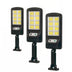 Set 3x Lampa Solara Jortan cu Senzor de Miscare - 8 Celule - 100W, 160 LED-uri COB