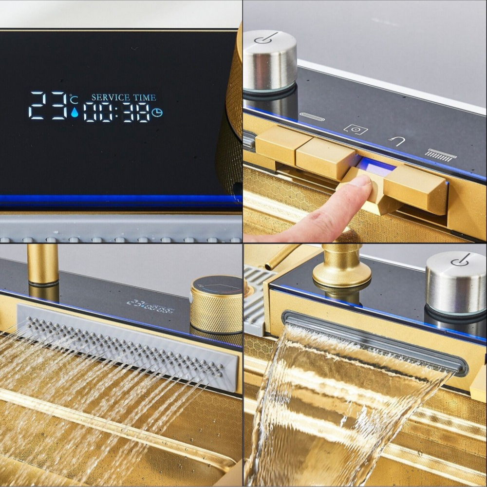 Chiuveta Inteligenta Gold EliteWave, din Otel Inoxidabil 75x45cm - LCD LED, cu Tehnologie Autonoma, Functii Avansate, 2 Cuve si Dus Extractibil