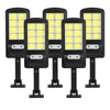 Set 5x Lampi Solare, Jortan 100W, 6 Celule LED-uri COB, Telecomanda si Senzor de Miscare