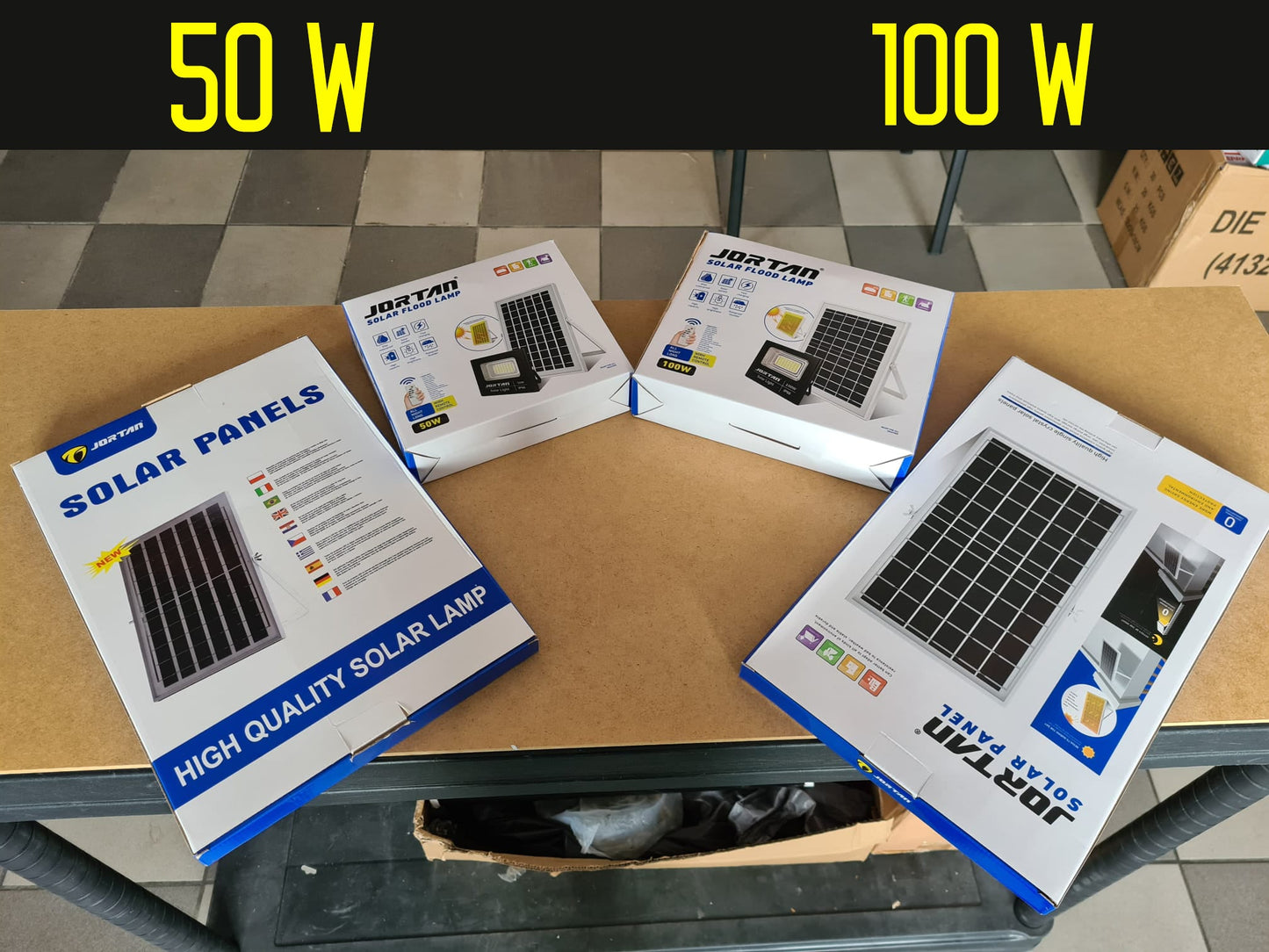 Proiector Solar Jortan 1200W/500W/400W/200W/100W/50W Lampa Incarcare Solara si Panou Solar