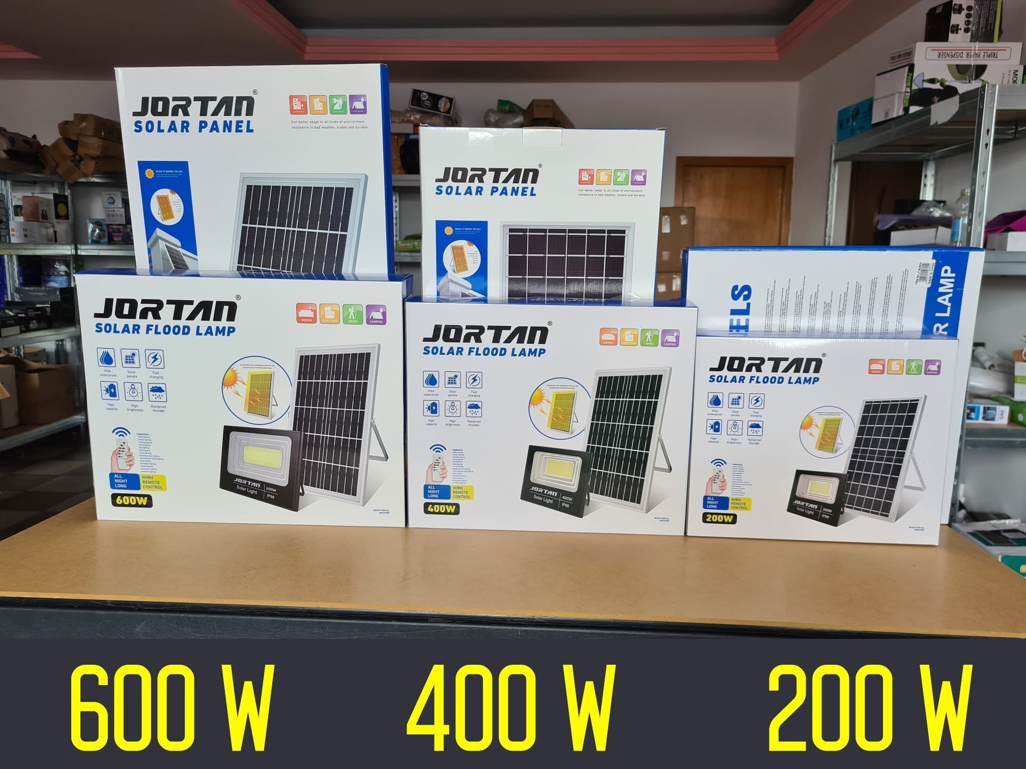 Proiector Solar Jortan 100W, Lampa+ Panou Solar