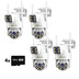 Set 4 Camere Supraveghere Wi-Fi/LAN Jortan 9697QJ, Color Noaptea, 6MP, PTZ, 4x Carduri microSD 64GB Incluse