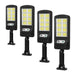 Set 4x Lampa Solara Jortan cu Senzor de Miscare - 8 Celule - 100W, 160 LED-uri COB