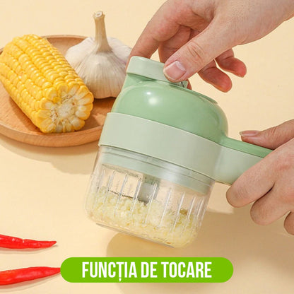 Tocator Electric Gatling, pentru Alimente si Legume 4 in 1