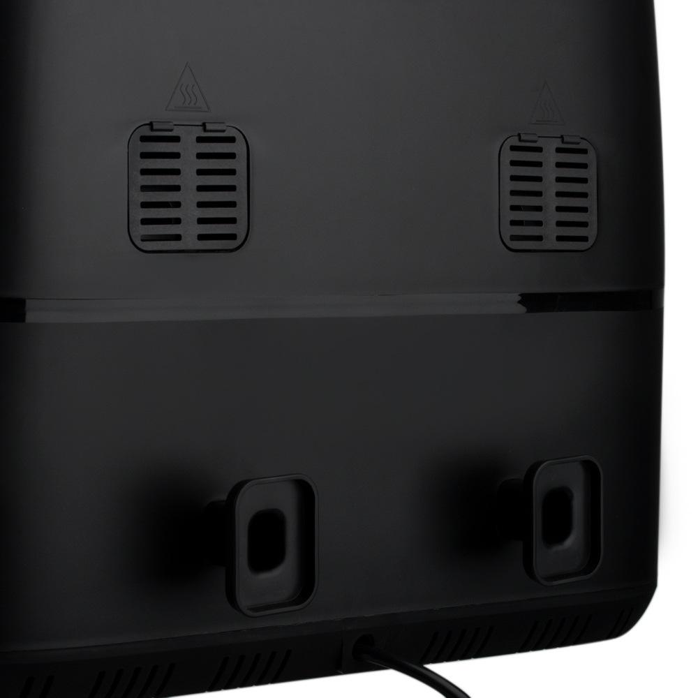 Friteuza Digitala cu Aer Cald, 1500W, Temperatura Reglabila 80-200°C, 2 Cosuri de 5 Litri, 8 Programe