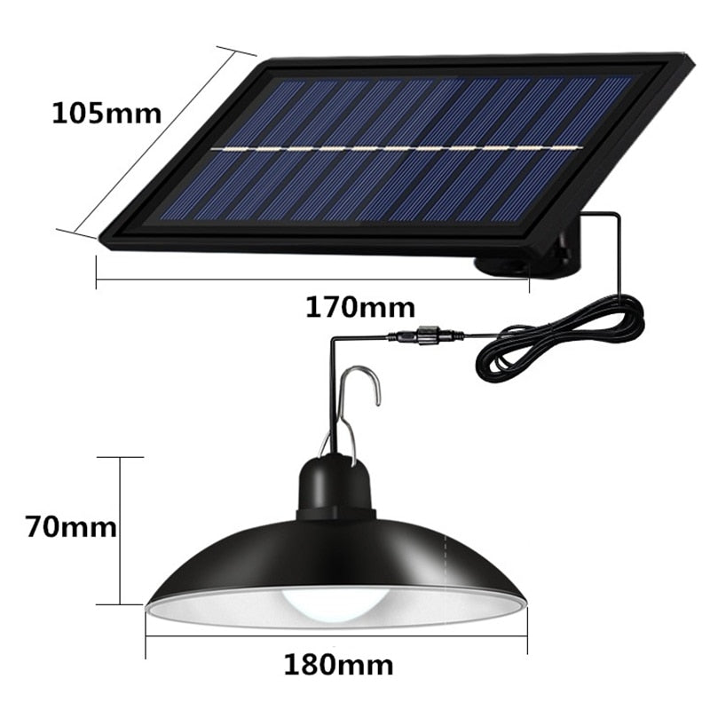 Lampa Solara de Interior cu 1 sau 2 Becuri, 50W, cu Telecomanda Inclusa, Lumina Alba