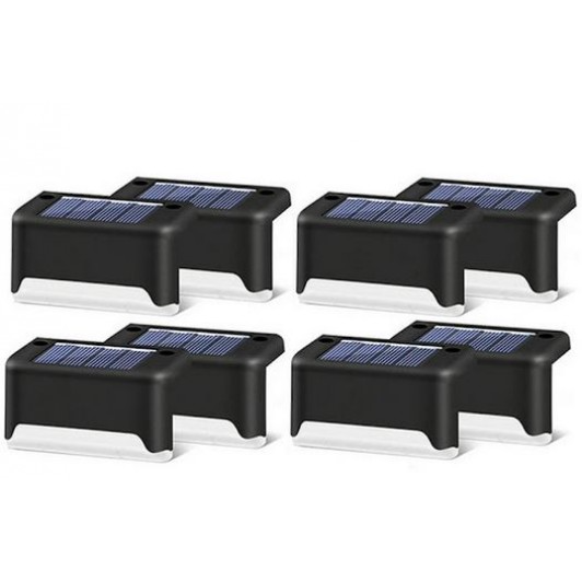 Set 8 Lampi Solare pentru Trepte / balustrada, Senzor de Lumina si Panou Solar