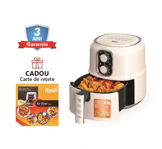 Friteuza - Air Fryer RAF® - 4.8L, 1600W, Control Manual, Alb