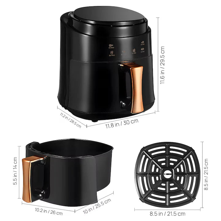Friteuza cu Aer Cald Hoffmans - XL Air Fryer 7.5L, 2400W - Control Touch Screen