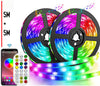 Set 2x Benzi LED RGB, 5M, 12V, Telecomanda Wireless, Multicolore