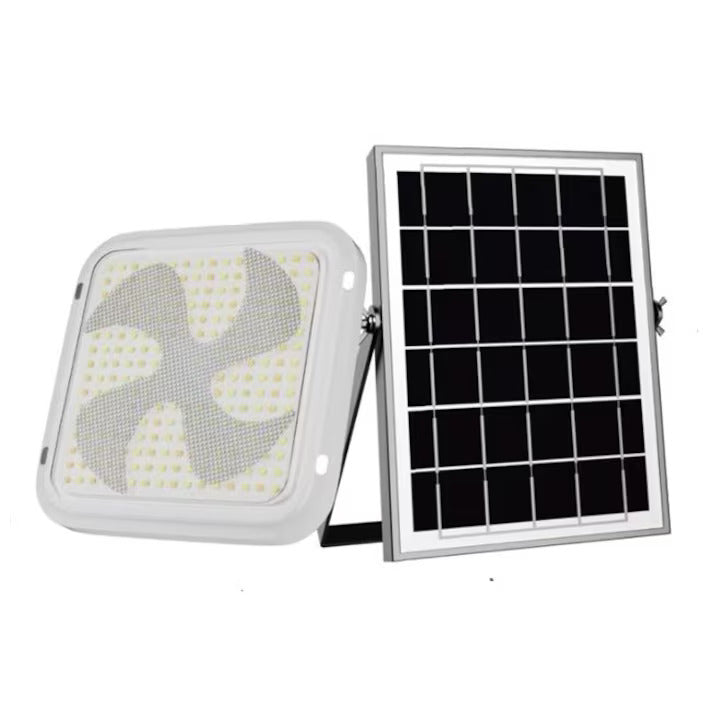 Lampa LED Tip Aplica Solara Jortan, 300W cu Telecomanda – Panou Solar 35x35cm, IP44, Alb Rece/Cald,