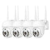 Set 4 Camere Wireless - 360° Funcție Voce, WiFi 2MP FULLHD