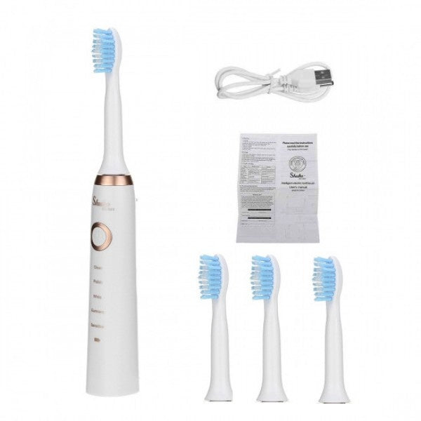 Periuta Electrica de Dinti, White-Max, 3 Capete de Schimb, 5 Programe Spalare,