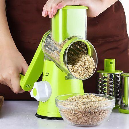 Razatoare Manuala Tabletop, Drum Grater cu 3 Lame Interschimbabile