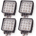 Kit de 4 Proiectoare LED Offroad, 30,000 Ore Durata de Functionare. 48W