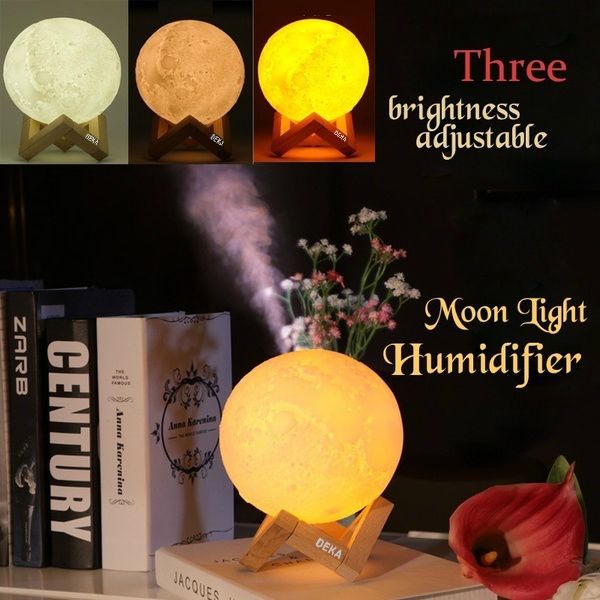 Lampa De Veghe Cu Umidificator, 880 ml, tip Luna 3D