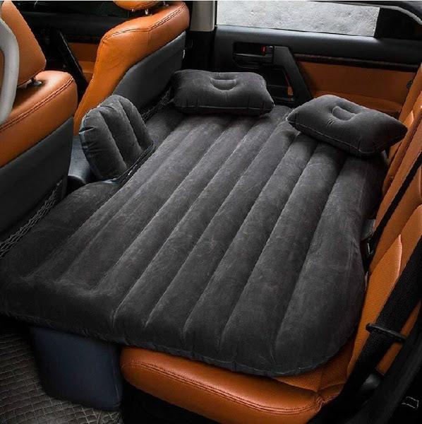 Saltea Auto Confortabila Couch Air - Pompa electrica, cu 2 Perne, 86x40x135 cm