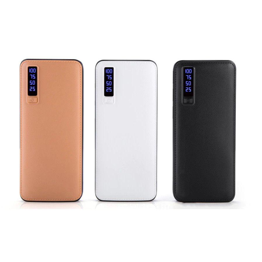 Baterie Externa Smart Power Bank 10000 mAh, 3 x USB, Design Piele