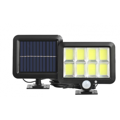 Set 2x Proiector Solar, cu 100 LED-uri COB, Senzori de Lumina si Miscare